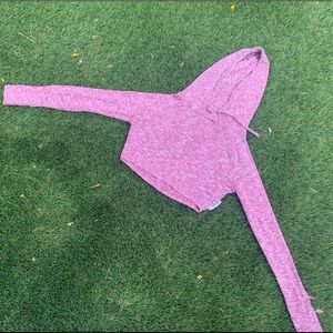 Gymshark Slounge Cropped Hoodie - Deep Plum Marl